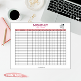 Annual Bill Tracker Printable (Digital Download)