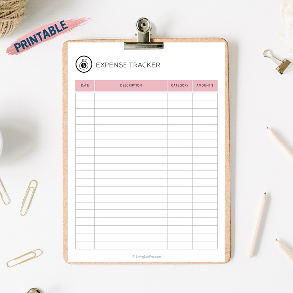 Expense Tracker Printable (Digital Download)