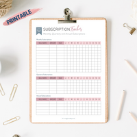 Keep track of subscriptions with this subscription tracker.